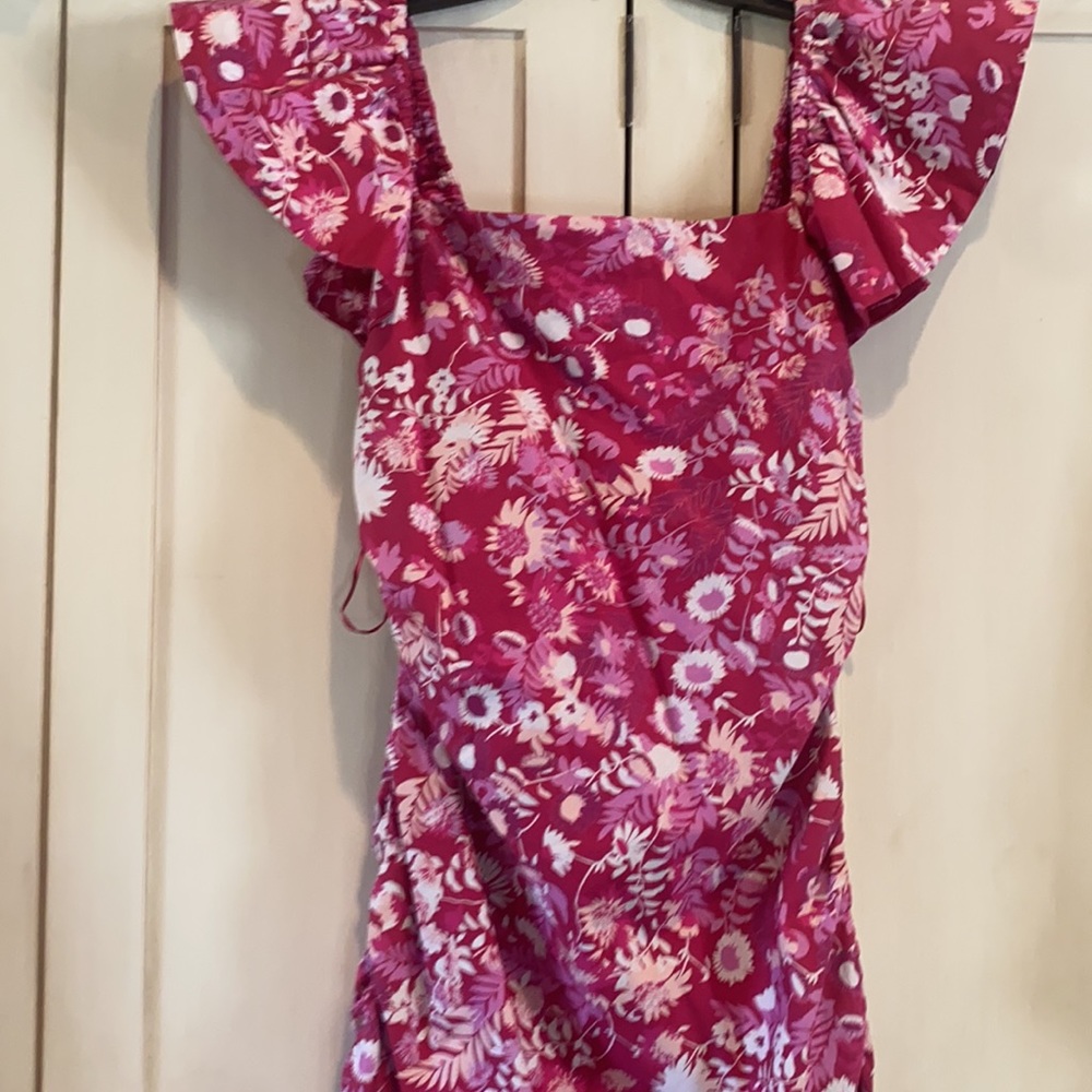 NWT SACHIN & BABI ellen pink floral fitted dress - Picture 5 of 13